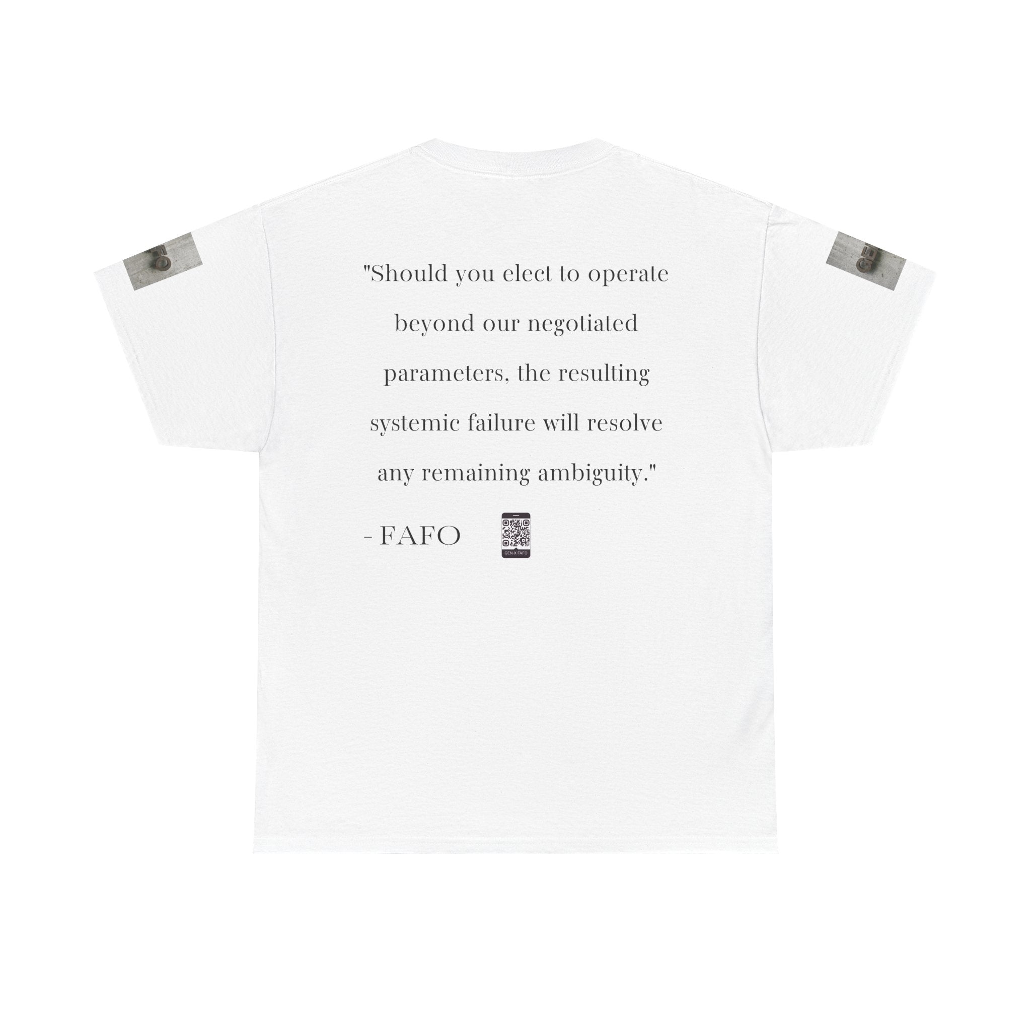 #GXF-002 "Should you elect to operate beyond our negotiated parameters, the resulting systemic...