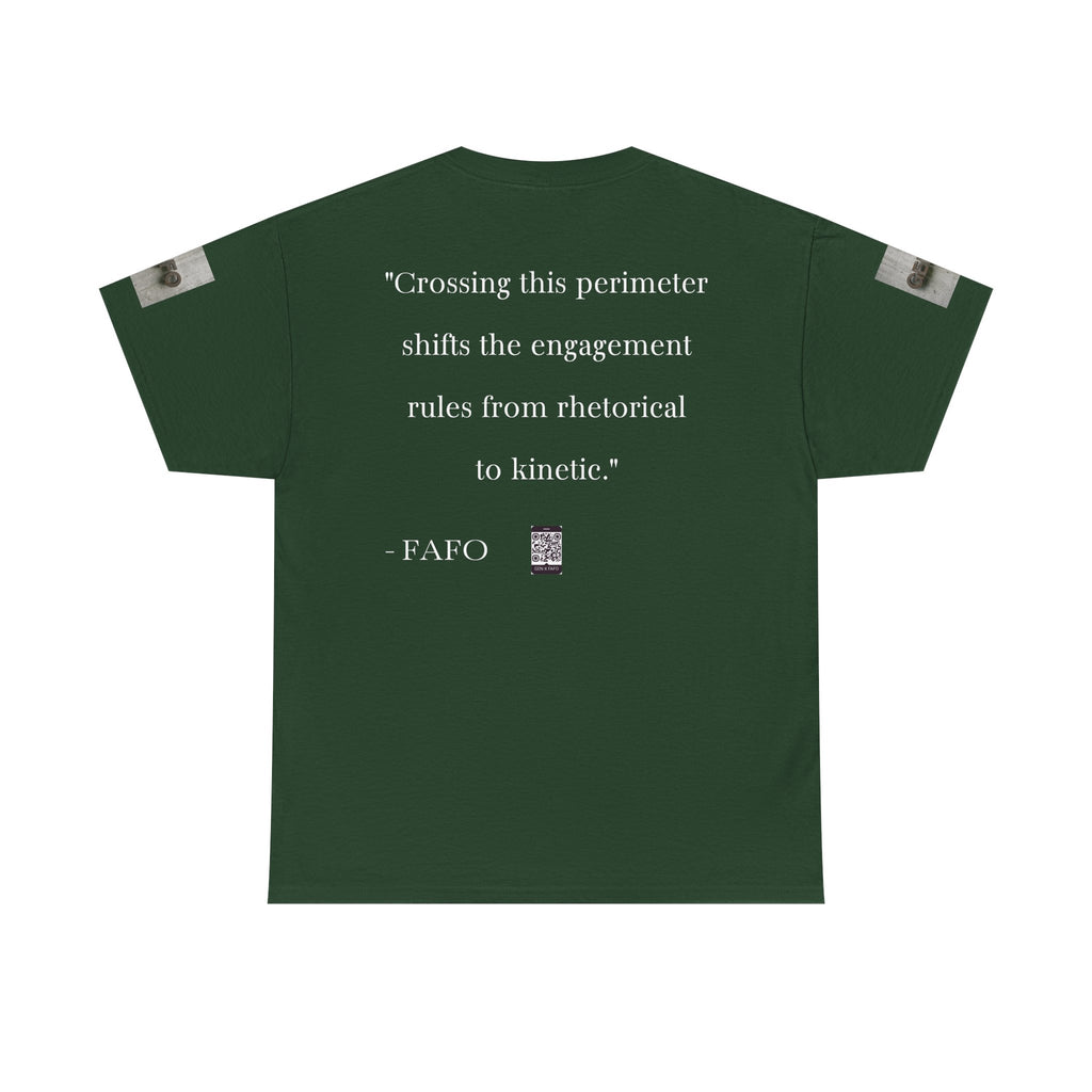 #GXFU-024a "Crossing this perimeter shifts the engagement rules from rhetorical to kinetic."