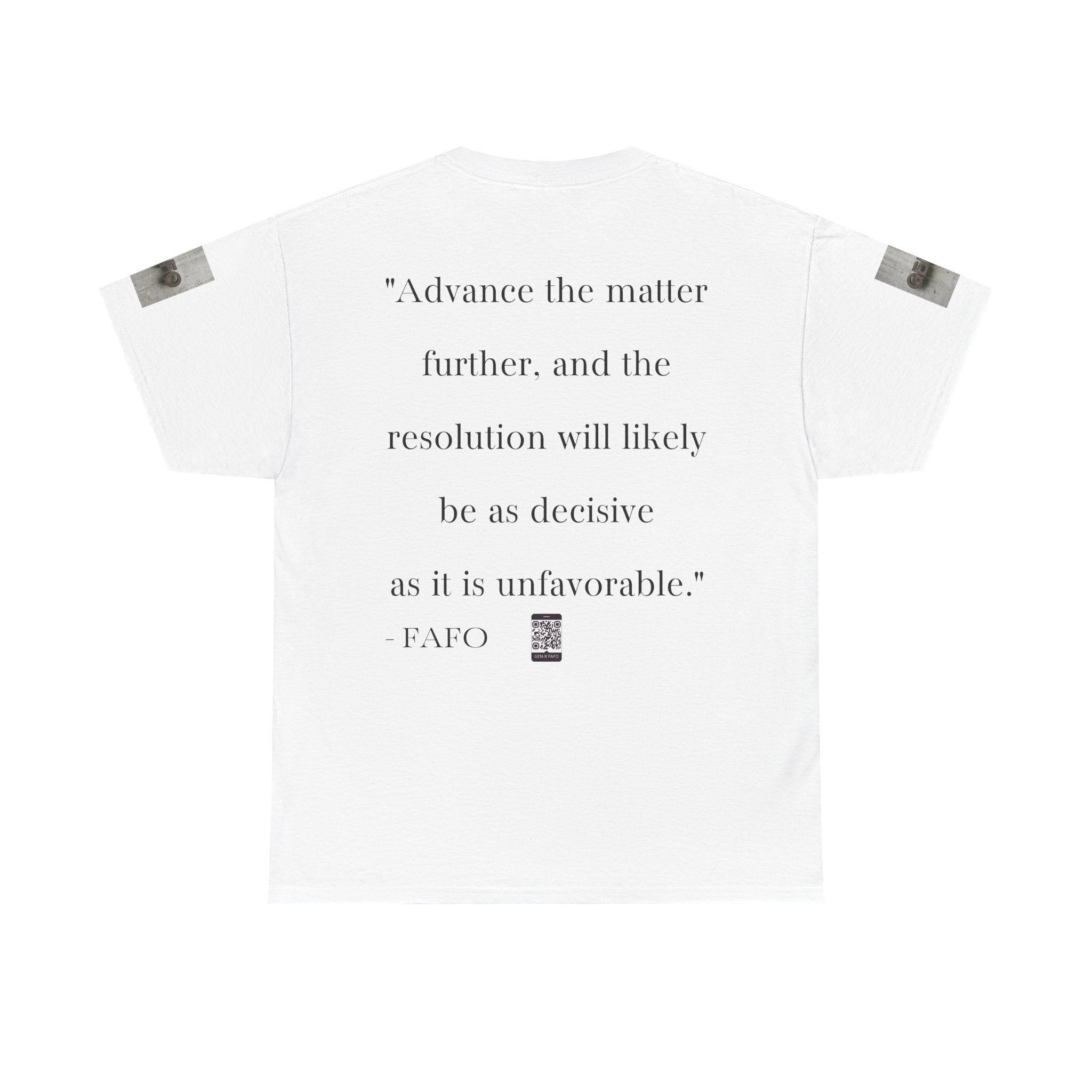#GXF-030 "Advance the matter further, and the resolution will likely be as decisiveas it is...