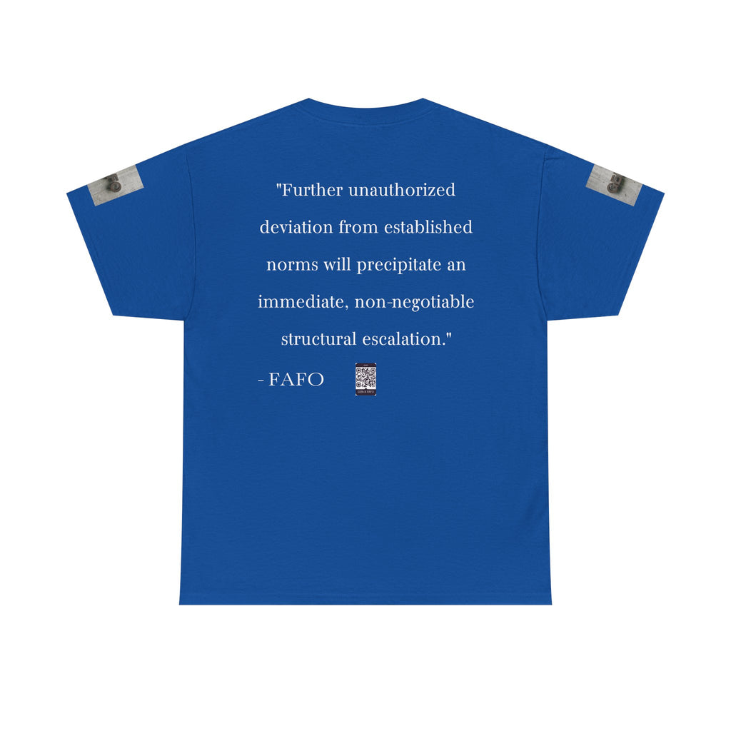 #GXF-001a "Further unauthorized deviation from established norms will precipitate an immediate...