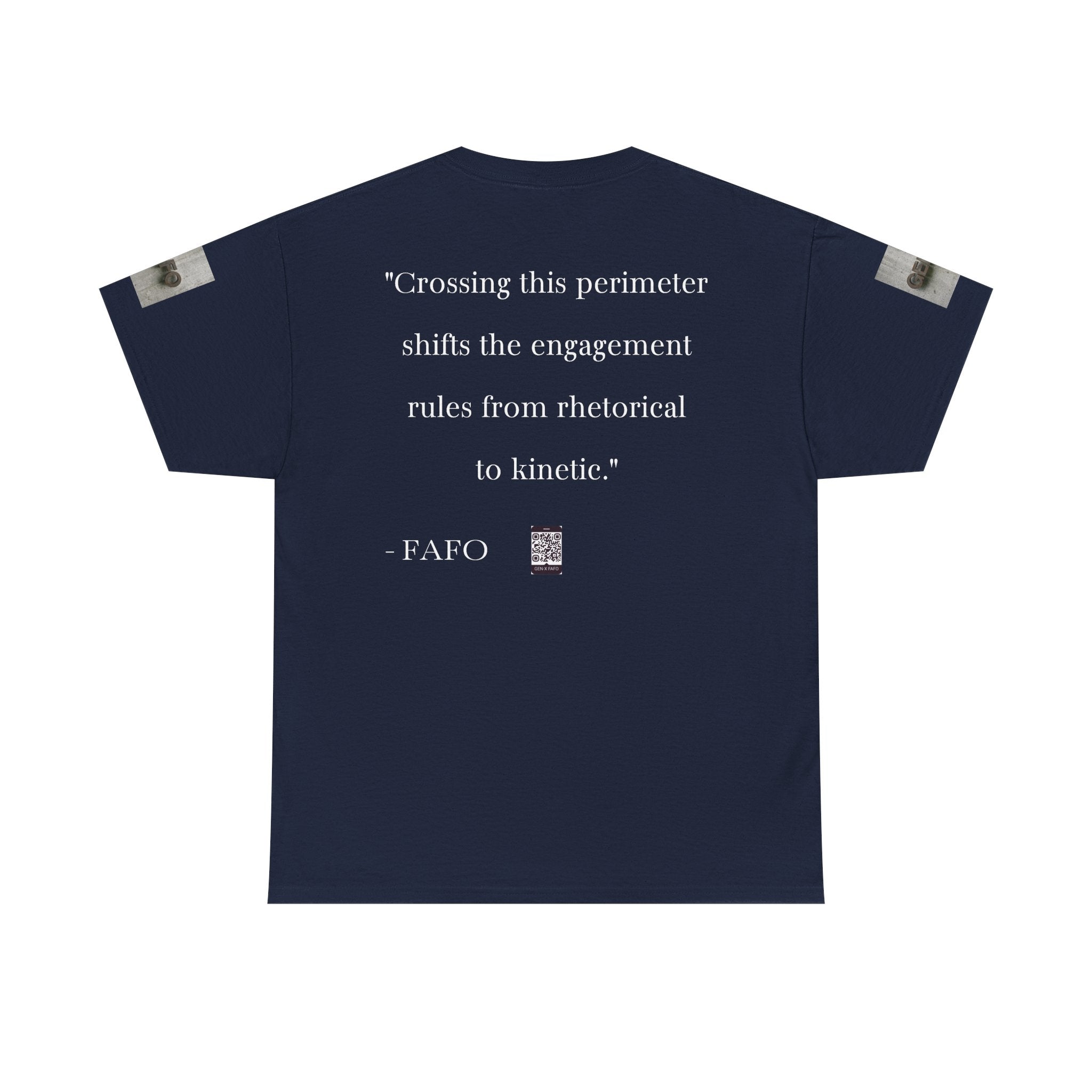 #GXFU-024a "Crossing this perimeter shifts the engagement rules from rhetorical to kinetic."