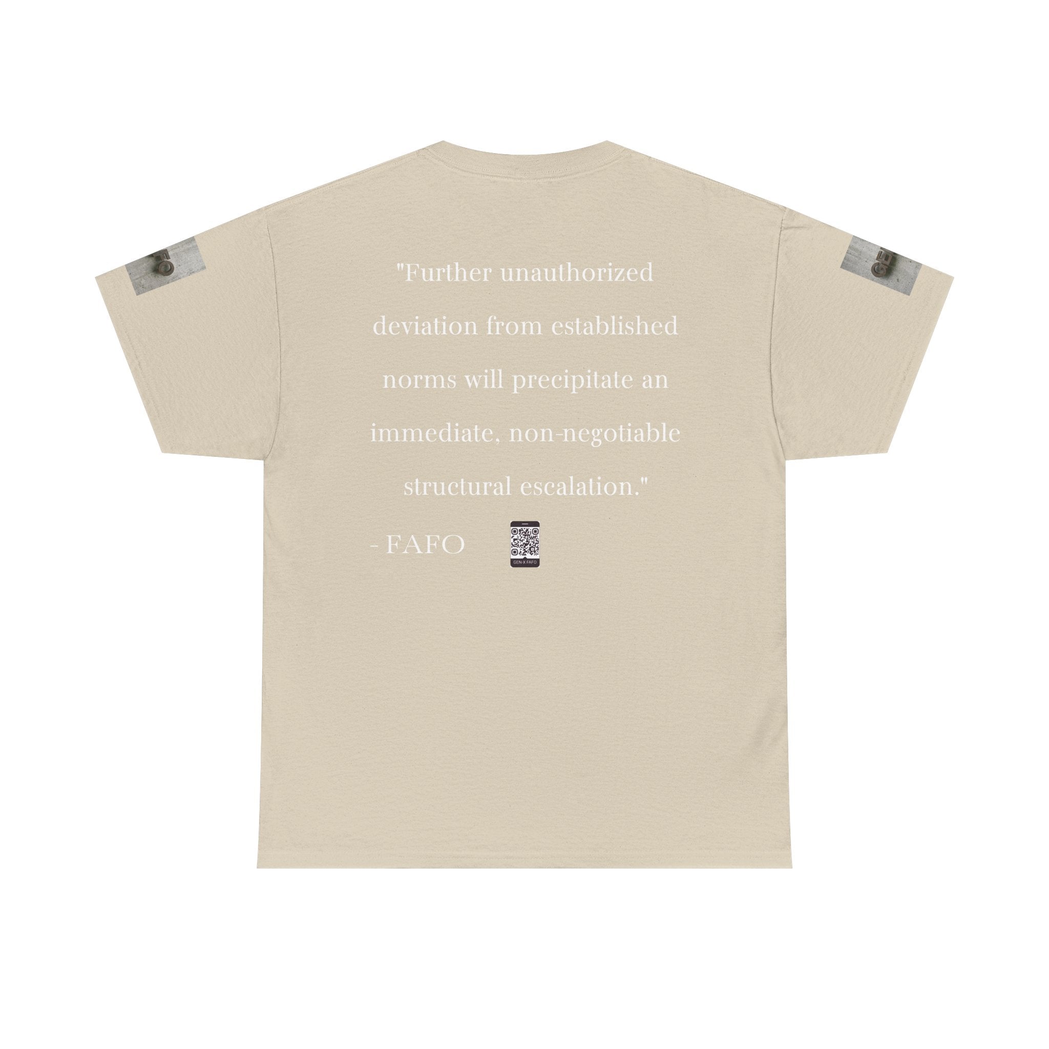 #GXF-001a "Further unauthorized deviation from established norms will precipitate an immediate...