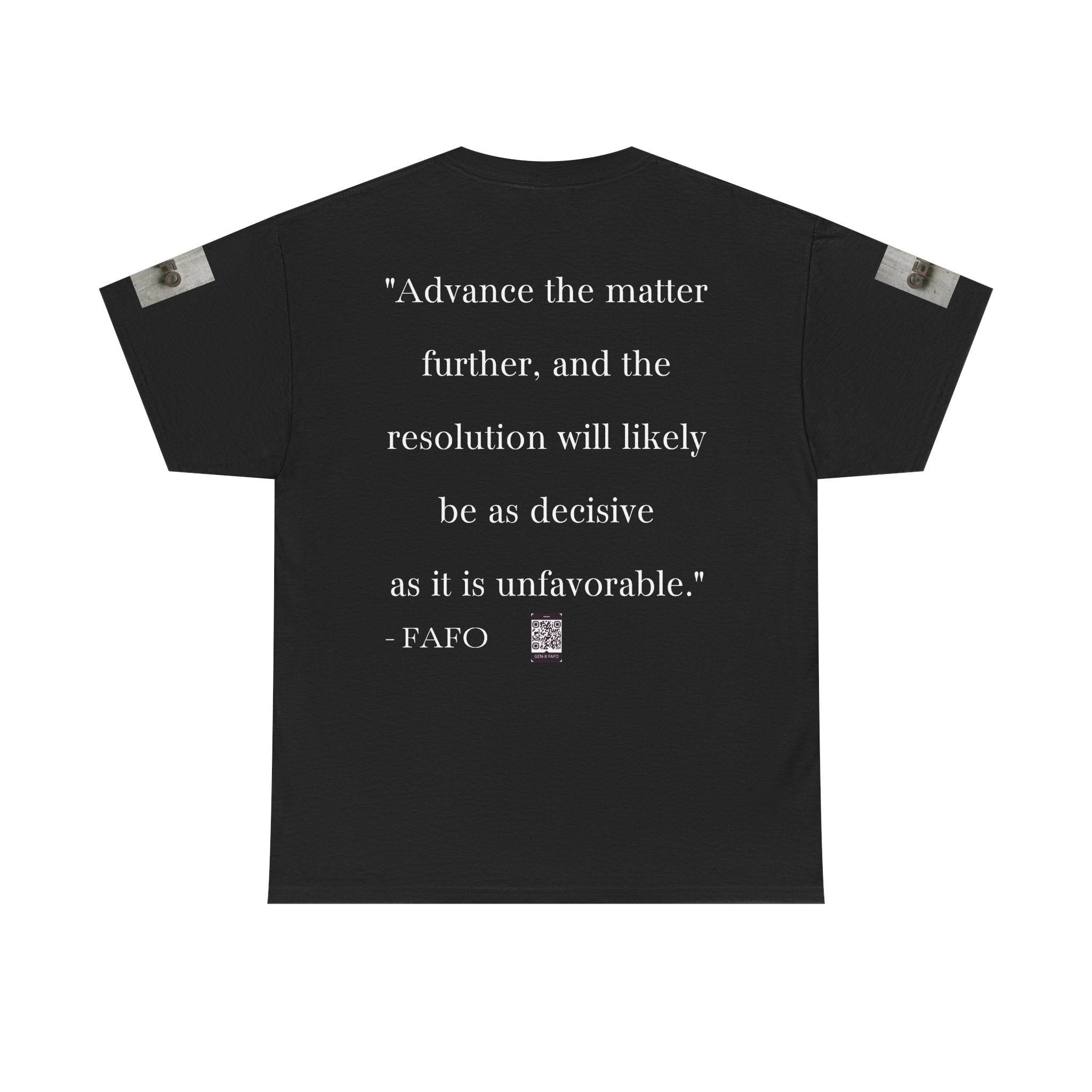 #GXF-030a "Advance the matter further, and the resolution will likely be as decisiveas it is...
