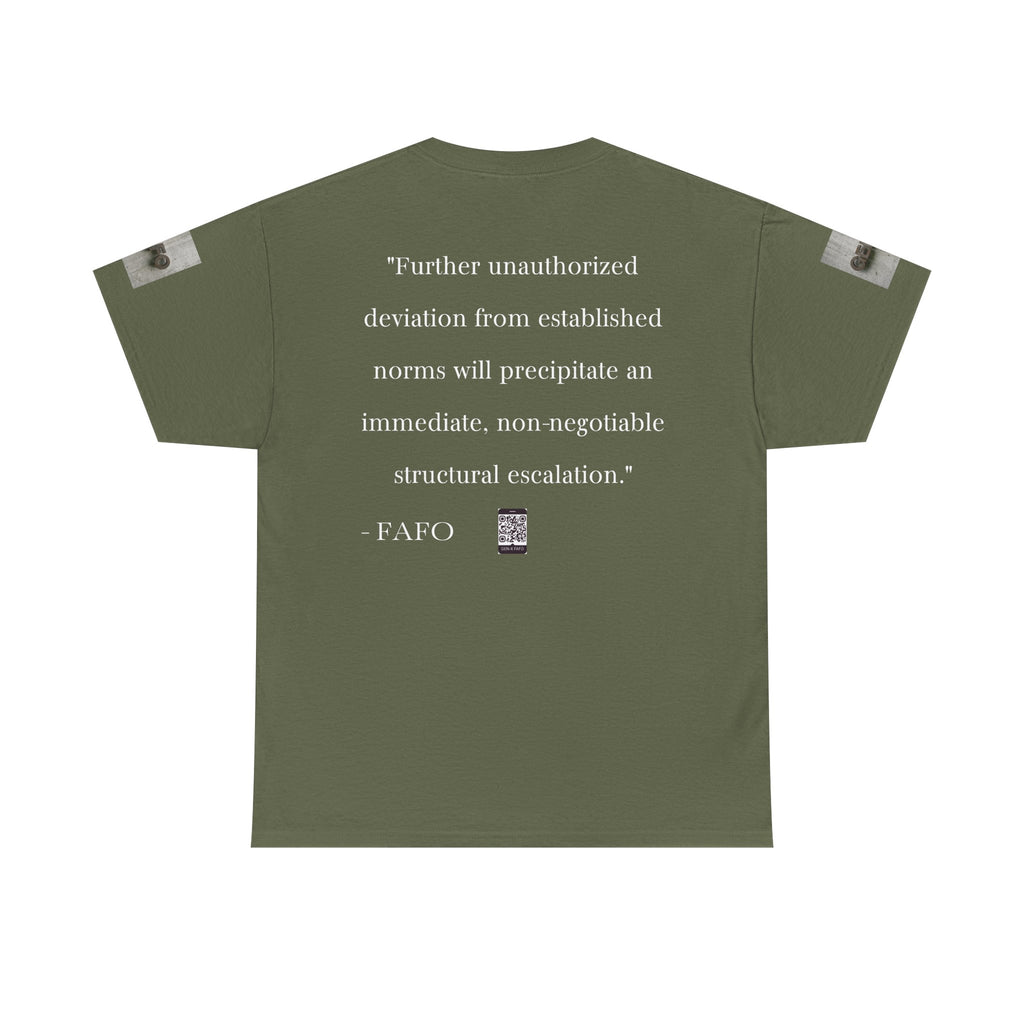 #GXF-001a "Further unauthorized deviation from established norms will precipitate an immediate...