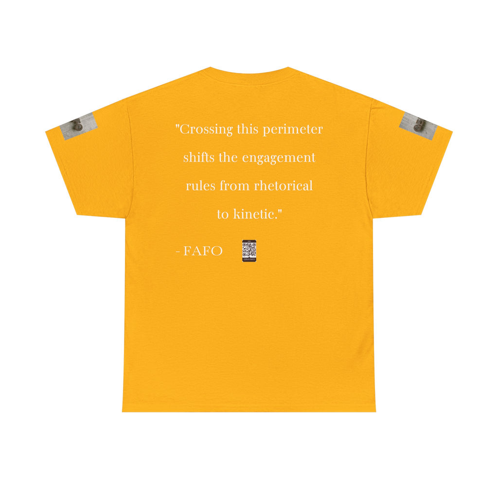 #GXFU-024a "Crossing this perimeter shifts the engagement rules from rhetorical to kinetic."