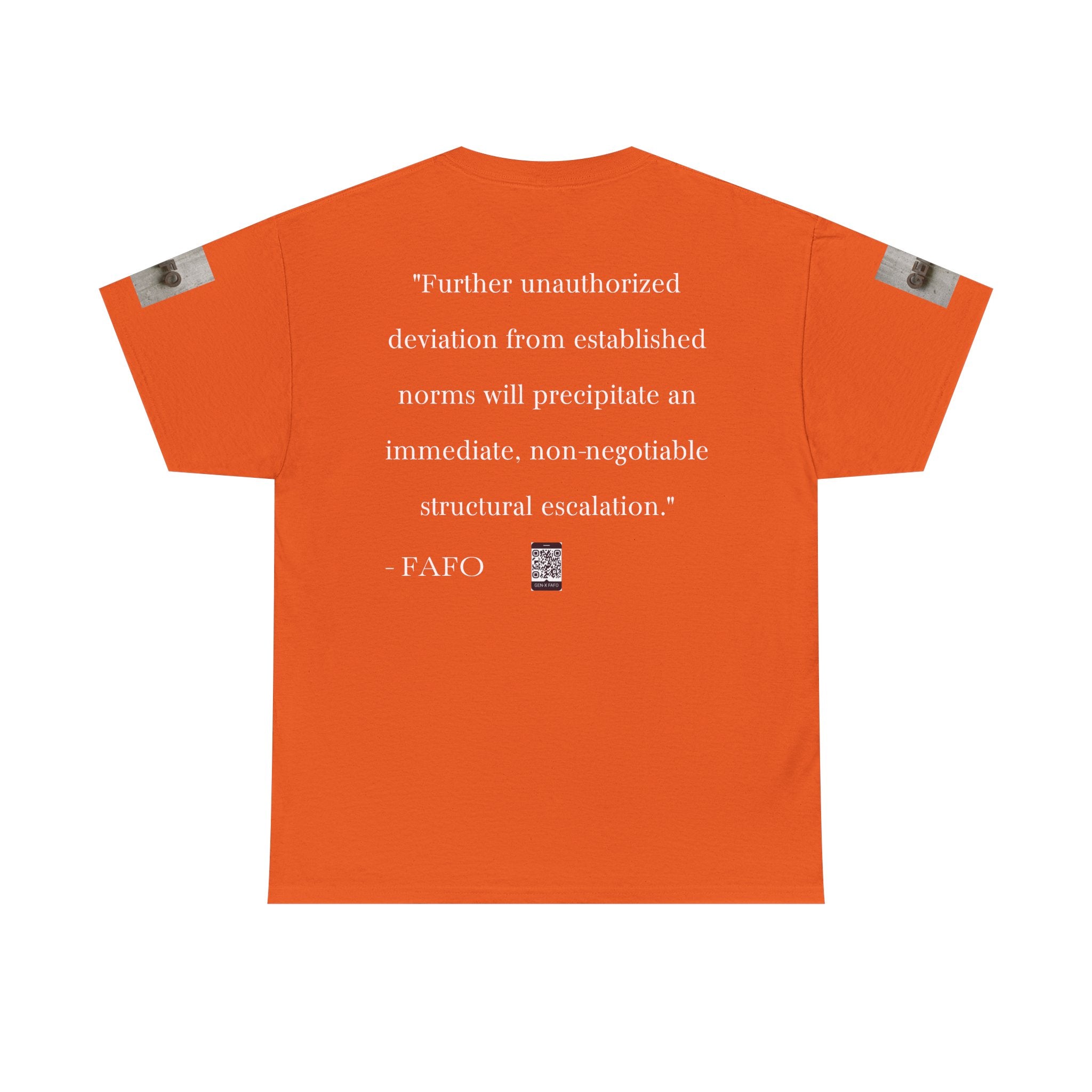 #GXF-001a "Further unauthorized deviation from established norms will precipitate an immediate...