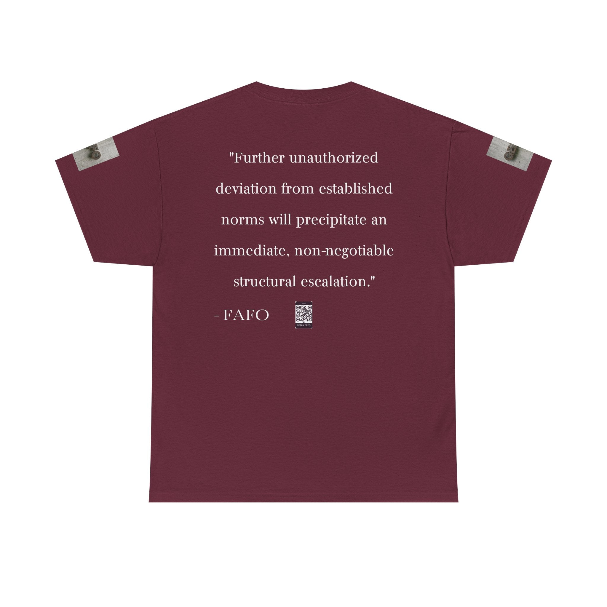 #GXF-001a "Further unauthorized deviation from established norms will precipitate an immediate...