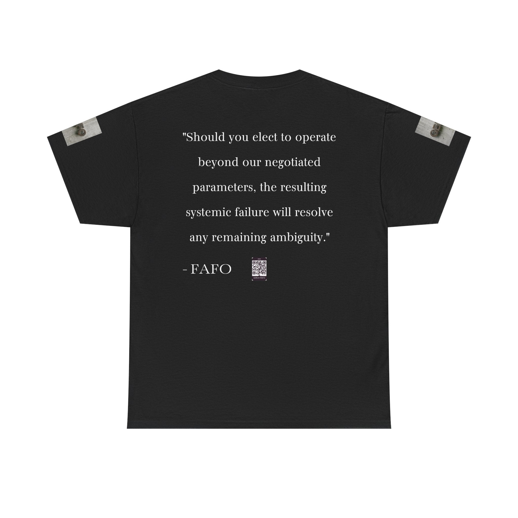 #GXF-002a "Should you elect to operate beyond our negotiated parameters, the resulting systemic...