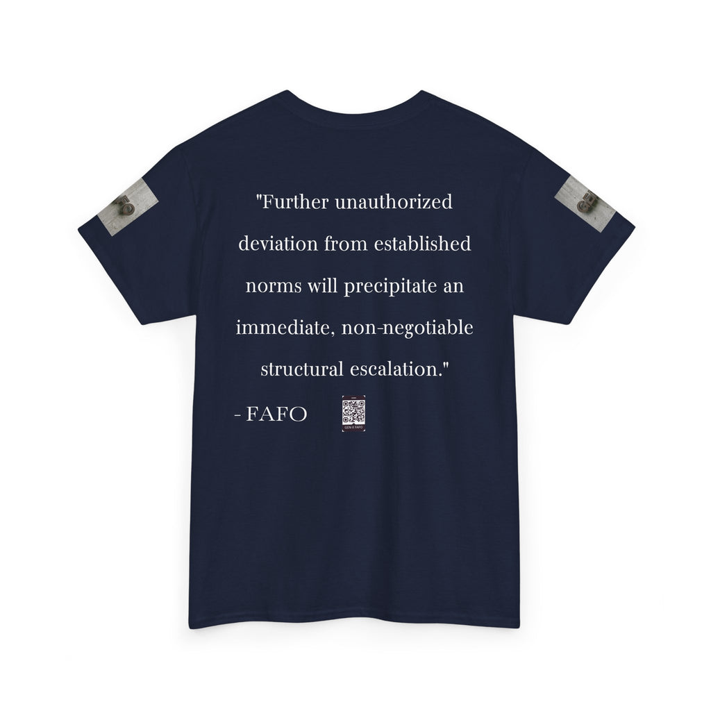 #GXF-001a "Further unauthorized deviation from established norms will precipitate an immediate...