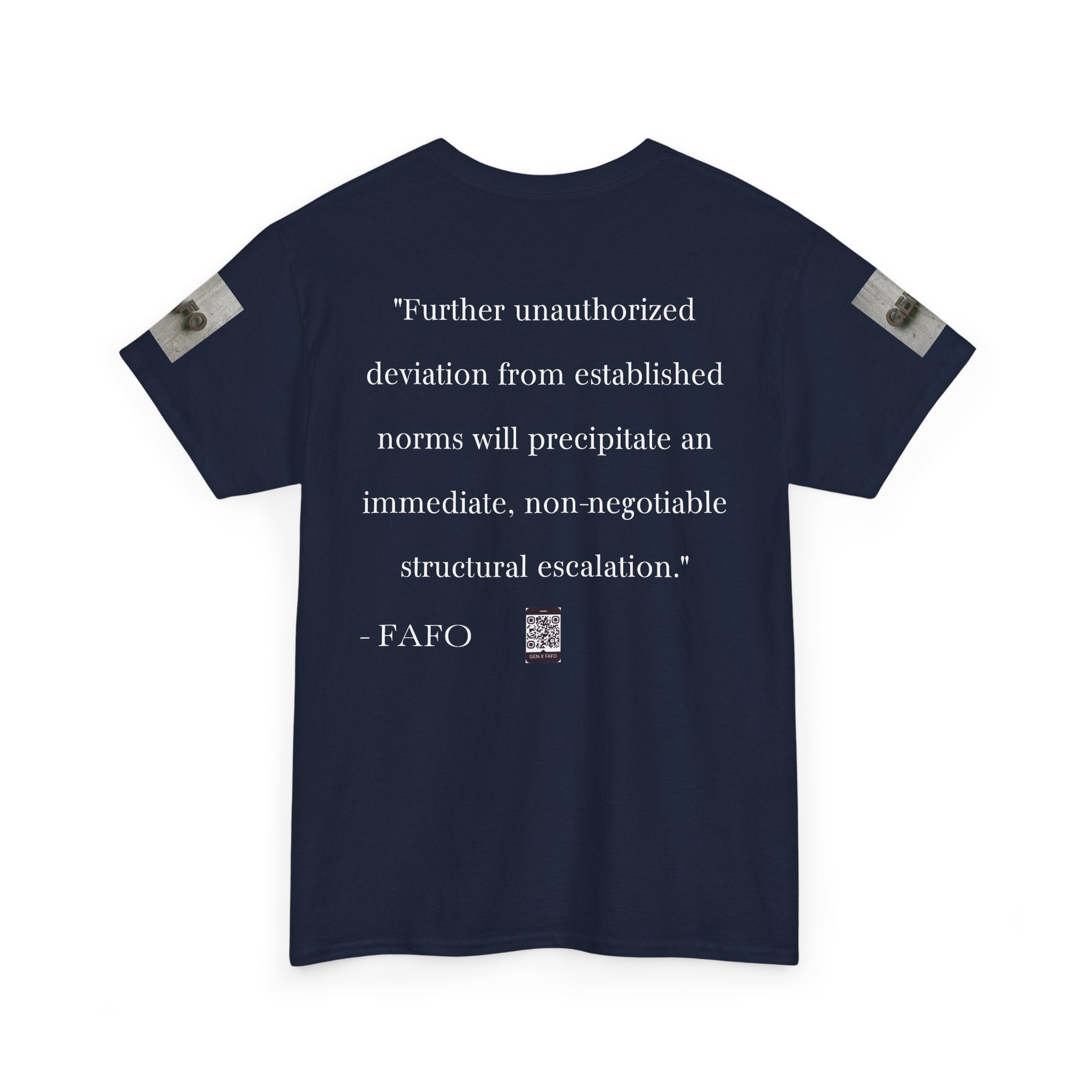 #GXF-001a "Further unauthorized deviation from established norms will precipitate an immediate...