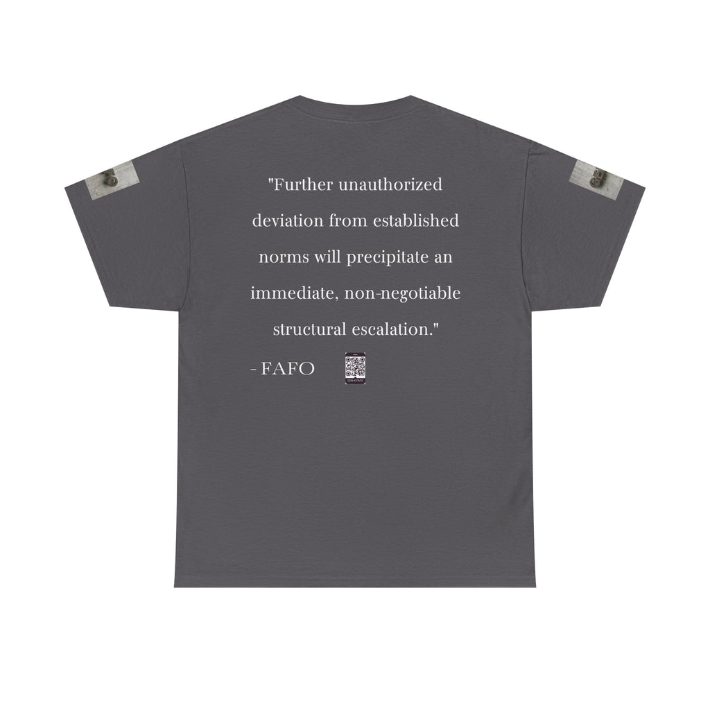 #GXF-001a "Further unauthorized deviation from established norms will precipitate an immediate...
