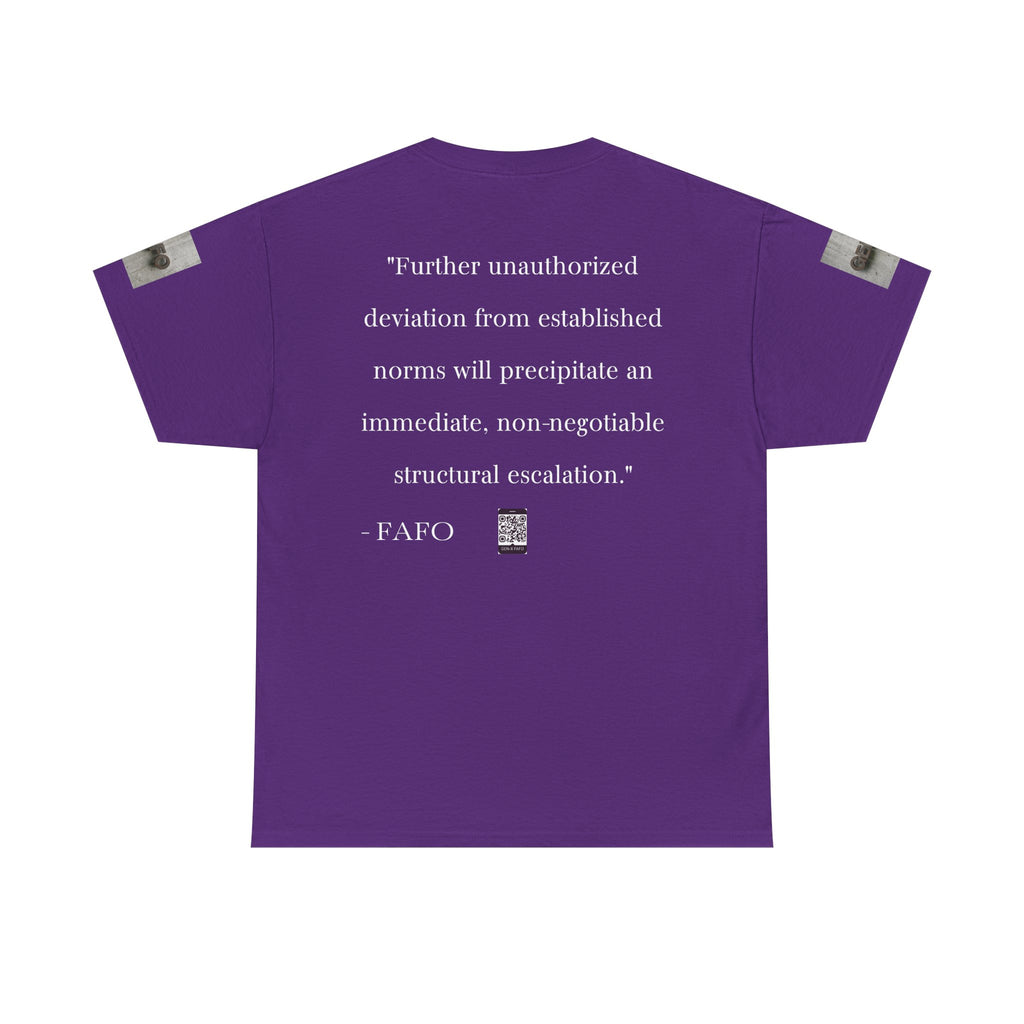 #GXF-001a "Further unauthorized deviation from established norms will precipitate an immediate...