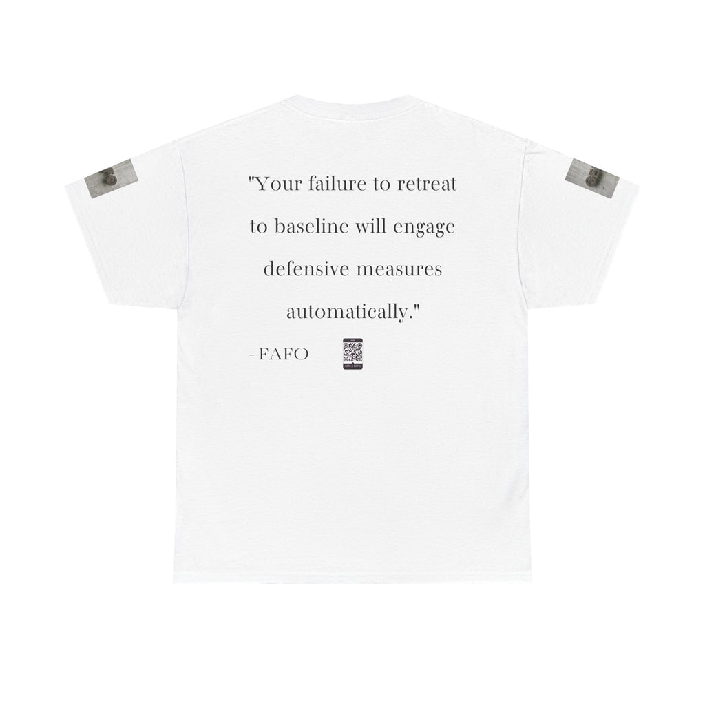#GXF-005 "Your failure to retreat to baseline will engage defensive measures automatically."